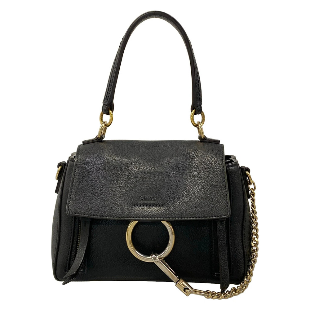 Chloe Faye Day Black Leather Handbag #358035C81B